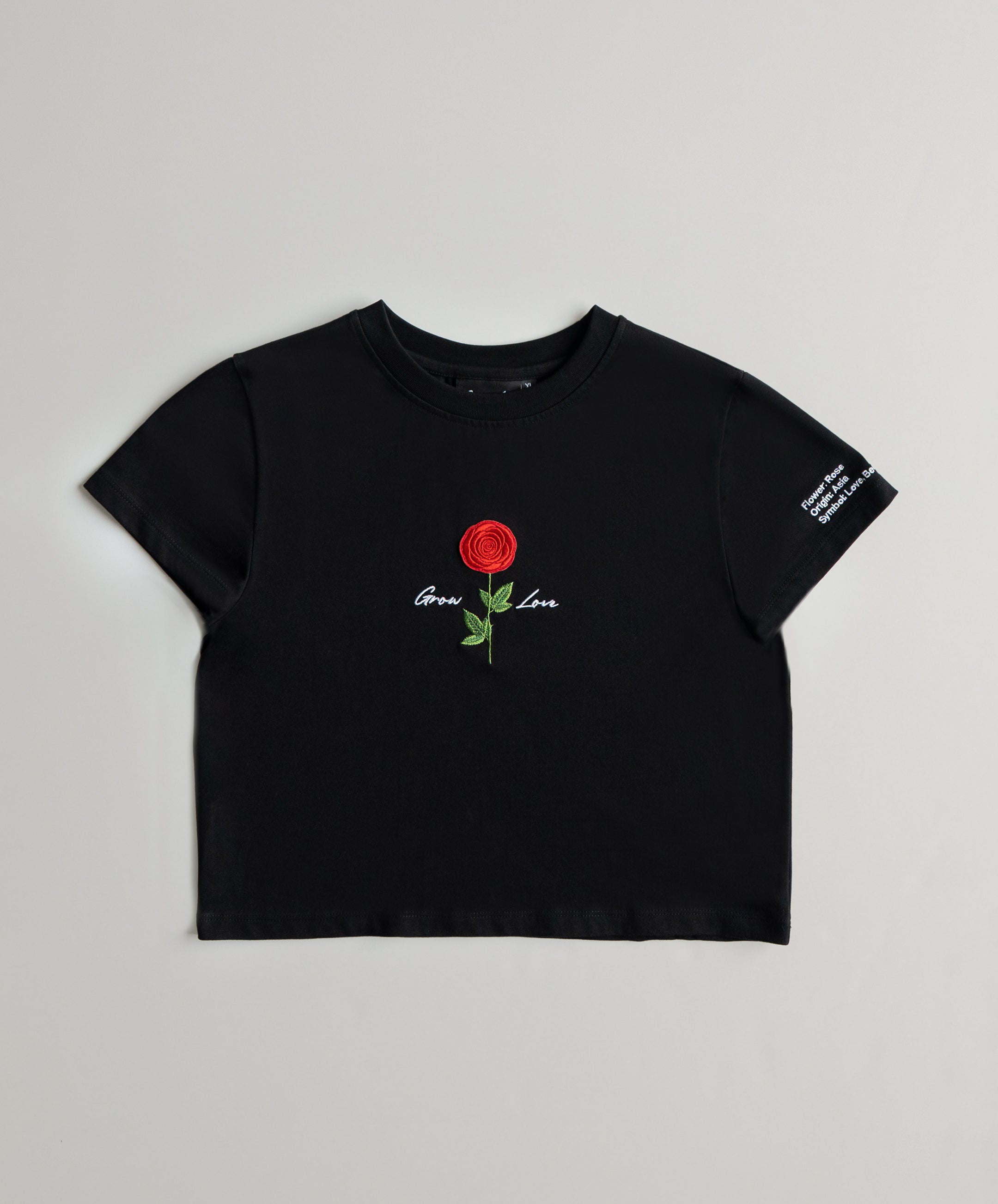 Black Short Tee – In Between Bloom (+1 Flower) – Grow Love