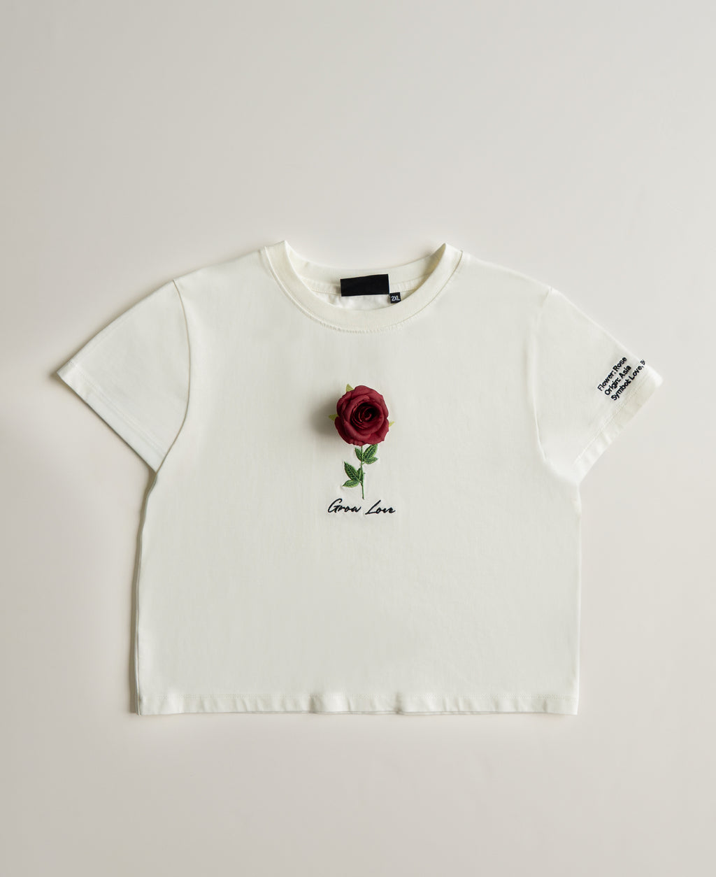Off White Short Tee – Below the Bloom (+1 Flower)