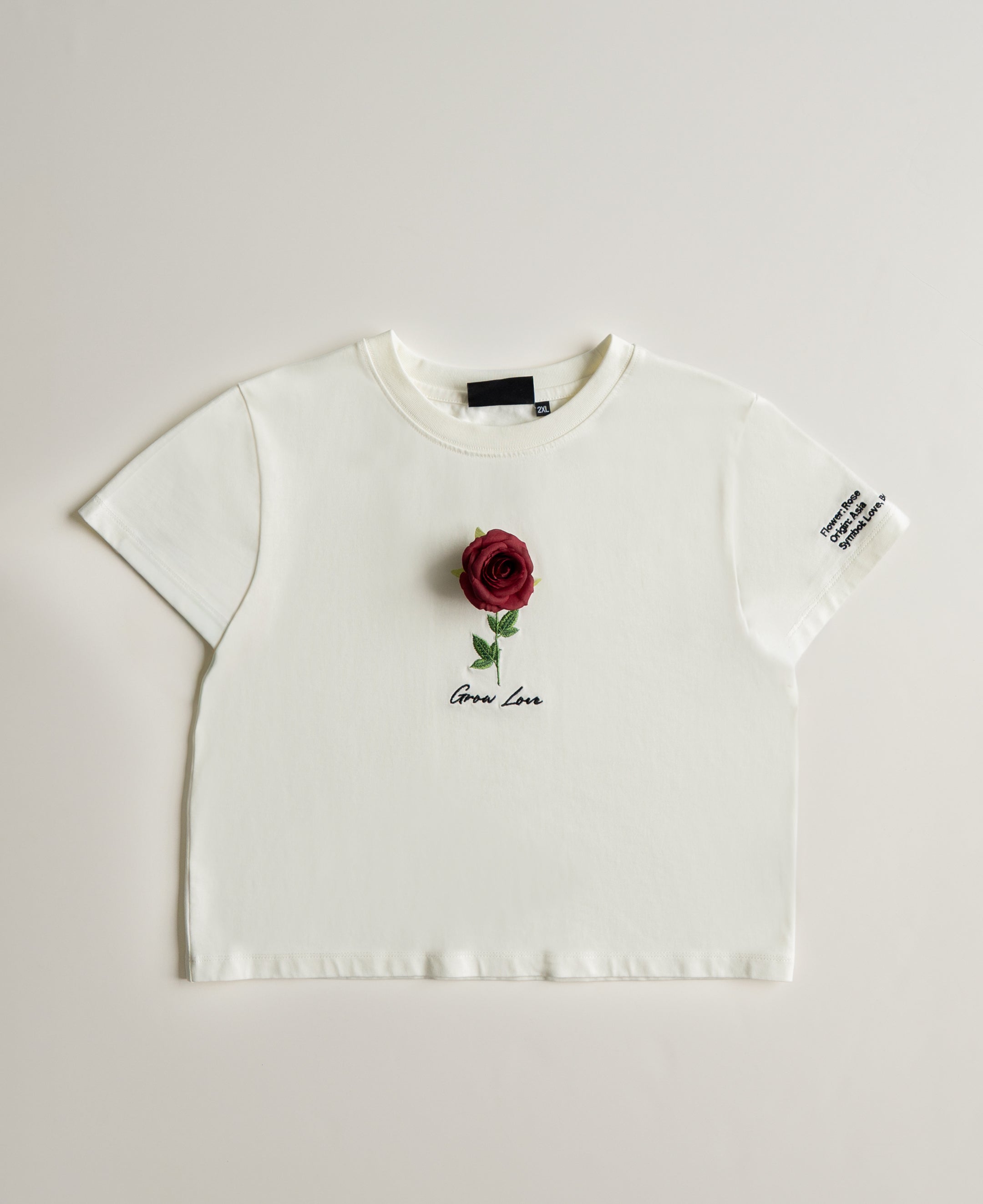 Off White Short Tee – Below the Bloom (+1 Flower)