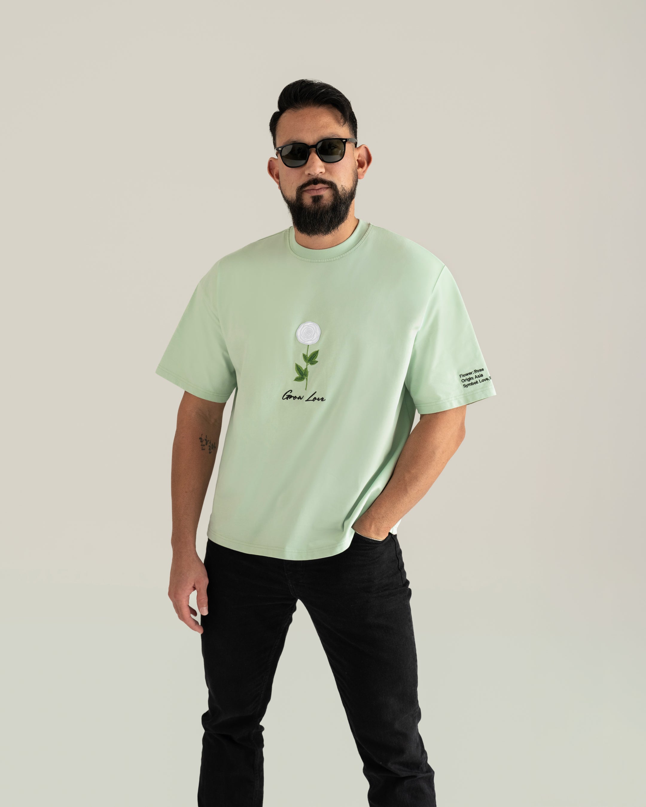 Sage Green Box Tee – Below the Bloom