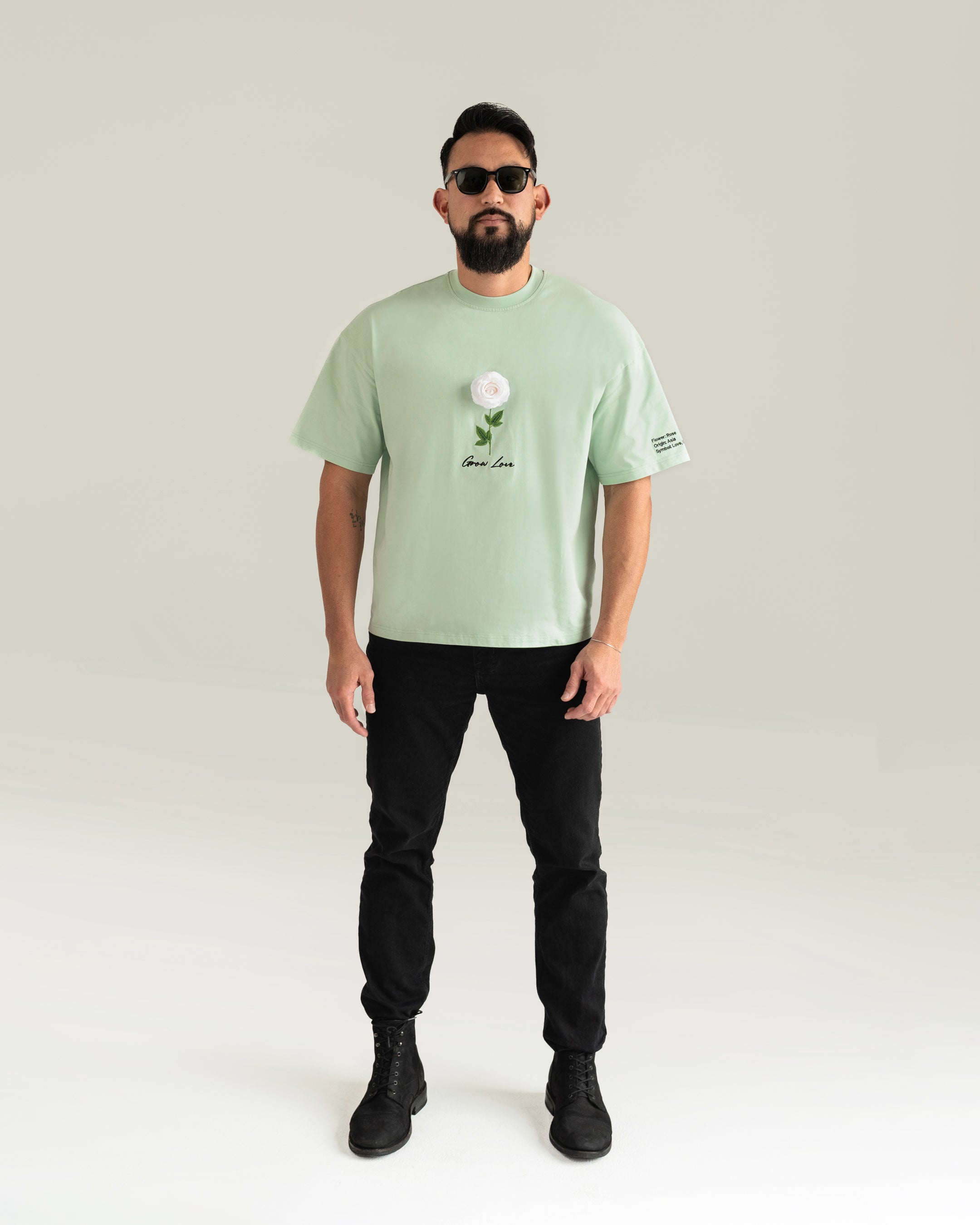 Sage Green Box Tee – Below the Bloom