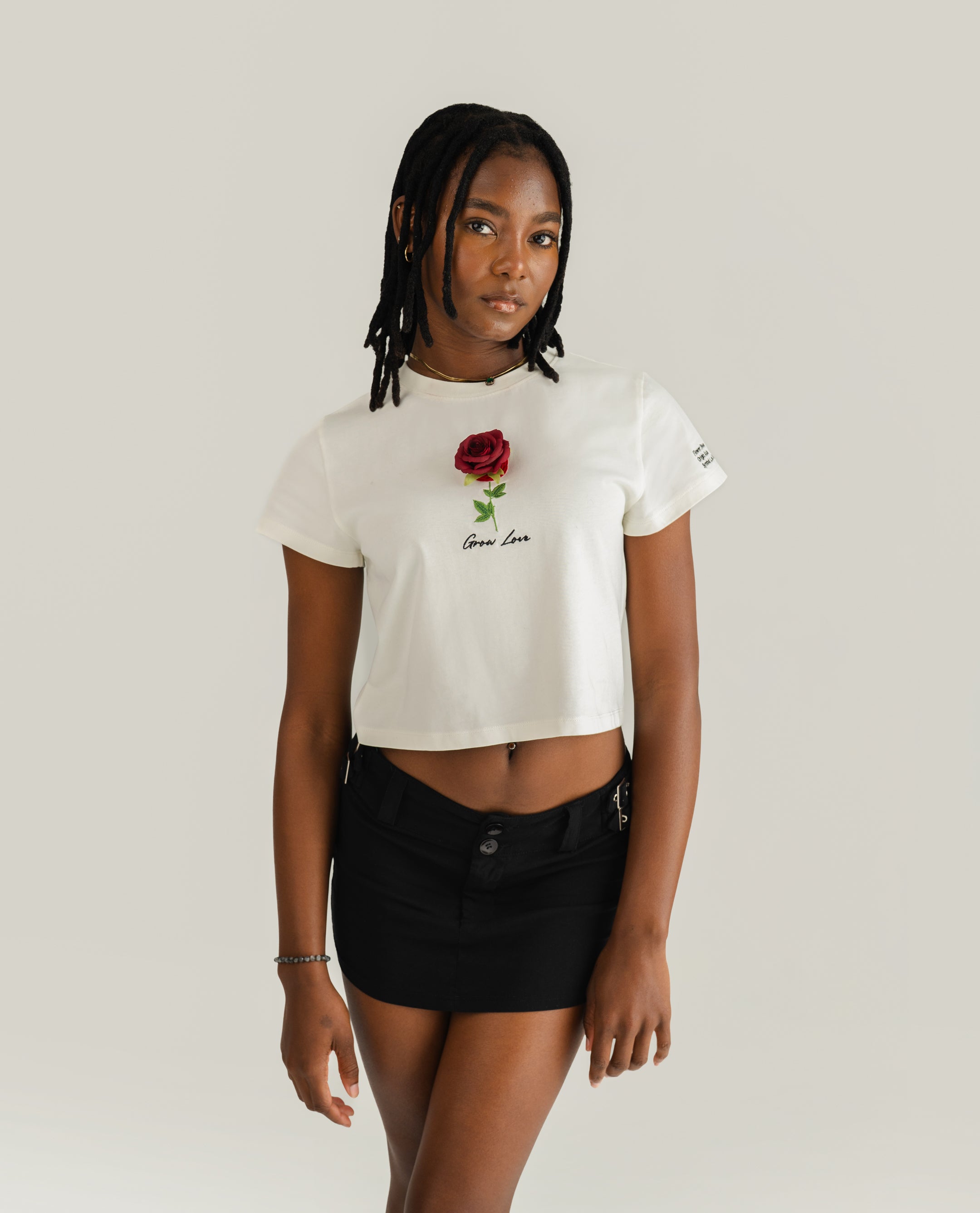 Off White Short Tee – Below the Bloom