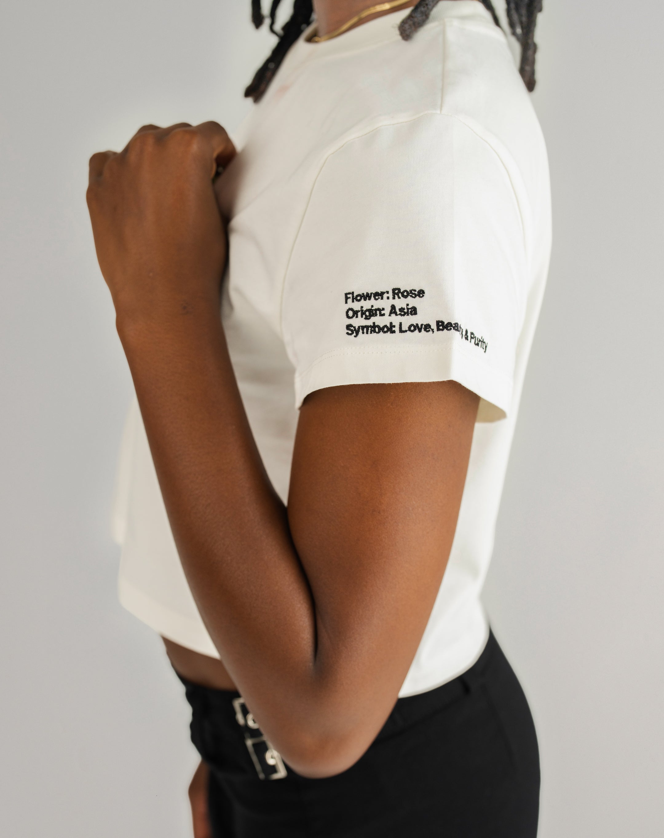 Off White Short Tee – Below the Bloom