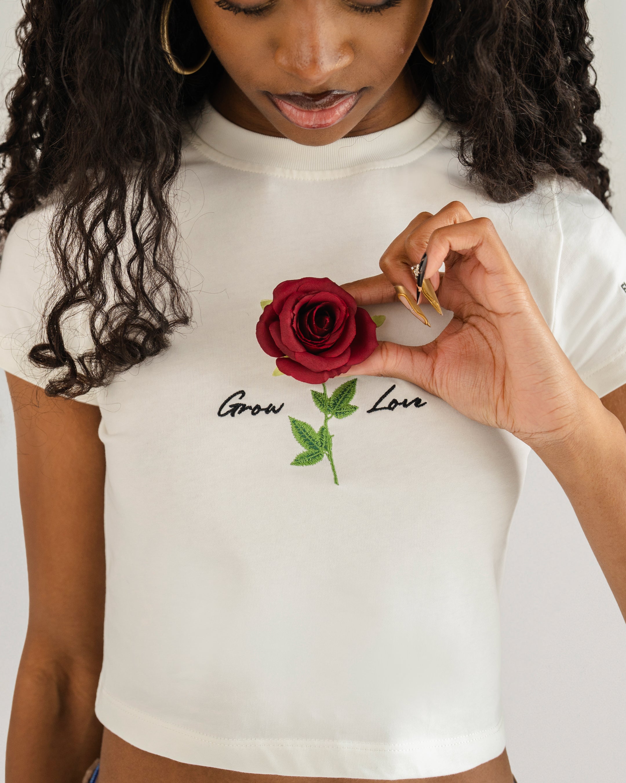 Off White Short Tee – In Between Bloom