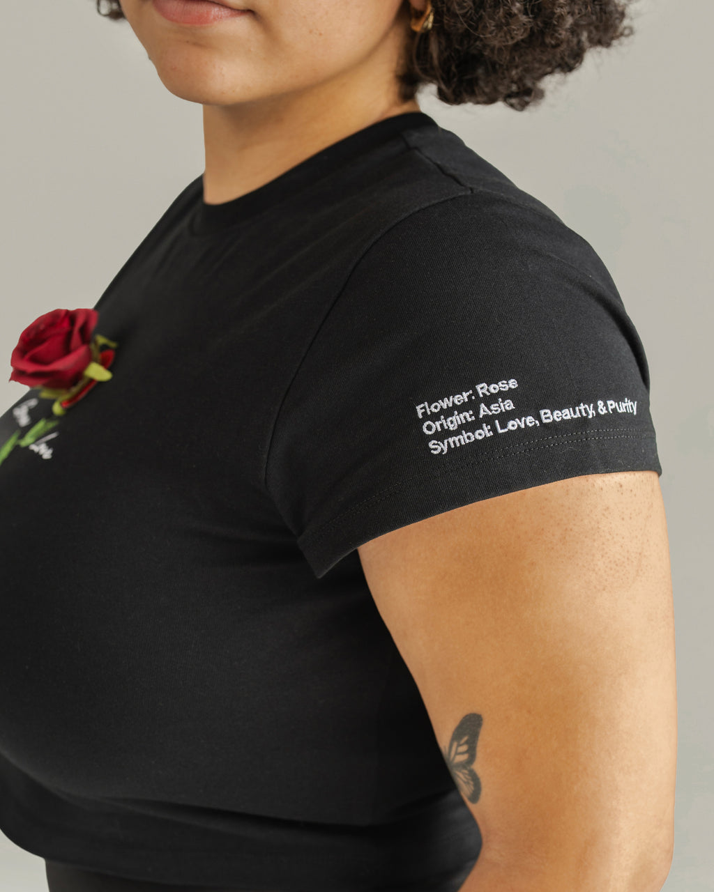 Black Short Tee – In Between Bloom