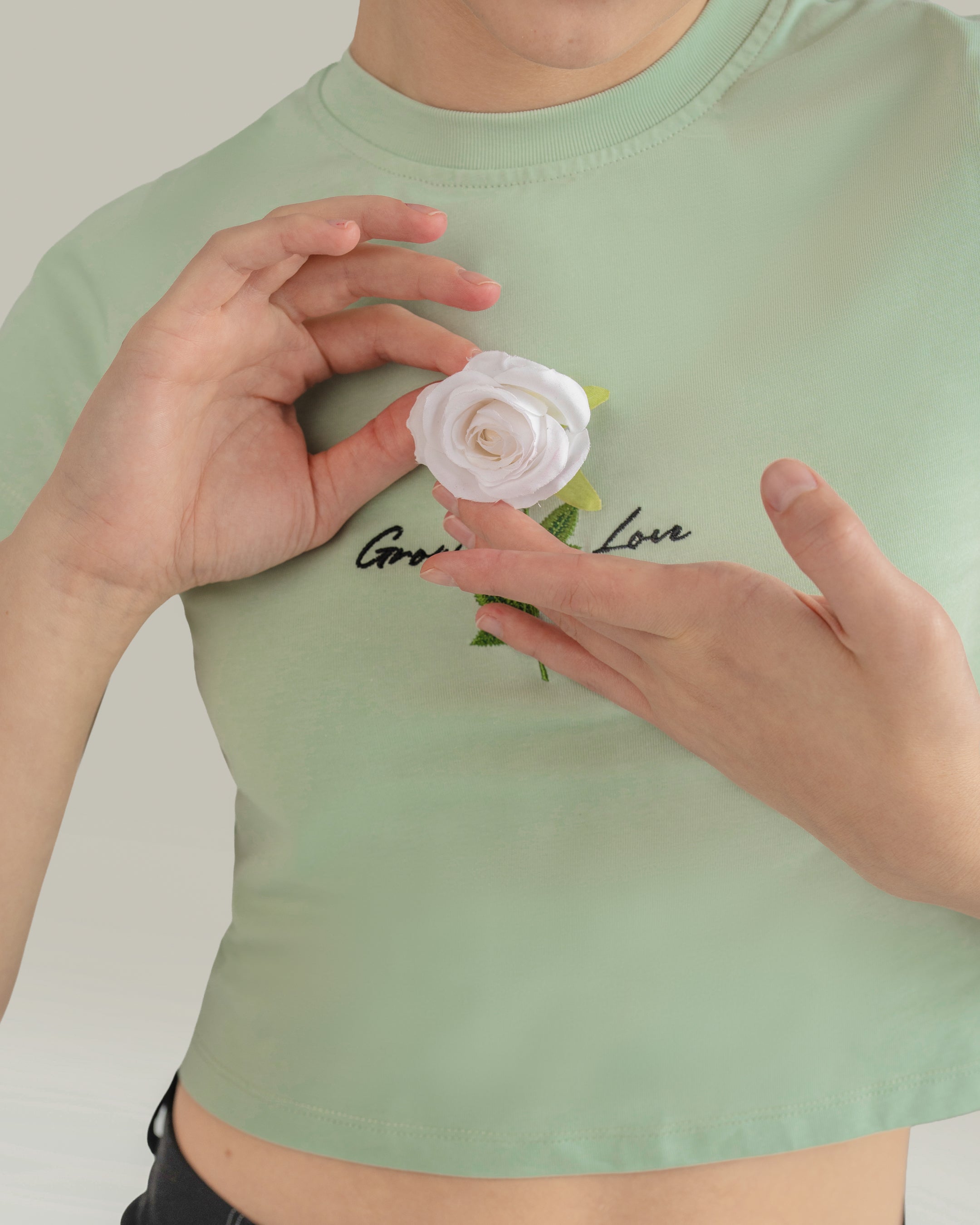 Sage Green Short Tee – In Between Bloom