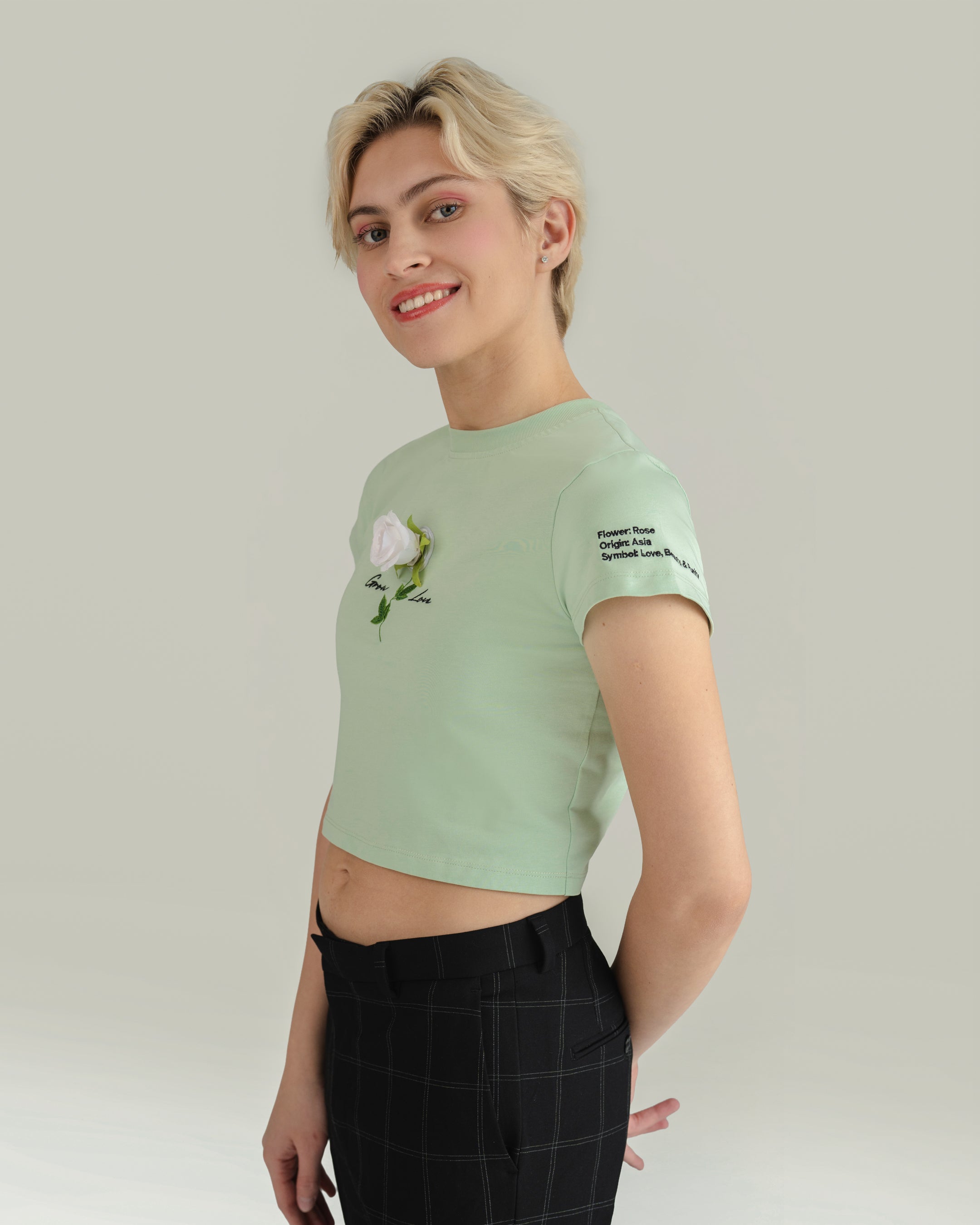 Sage Green Short Tee – In Between Bloom