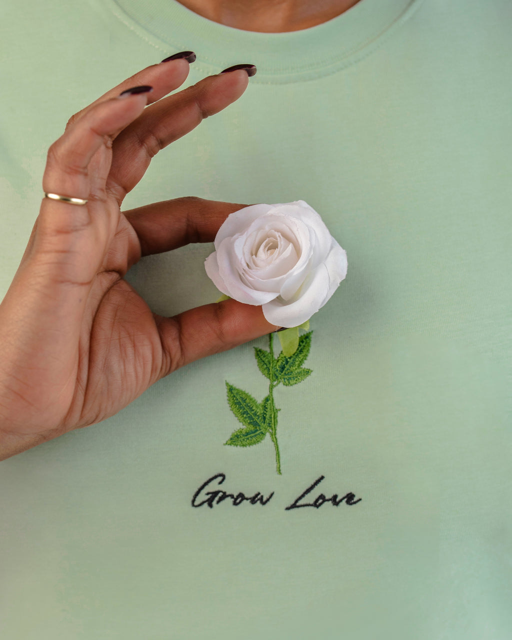 Sage Green Short Tee – Below the Bloom