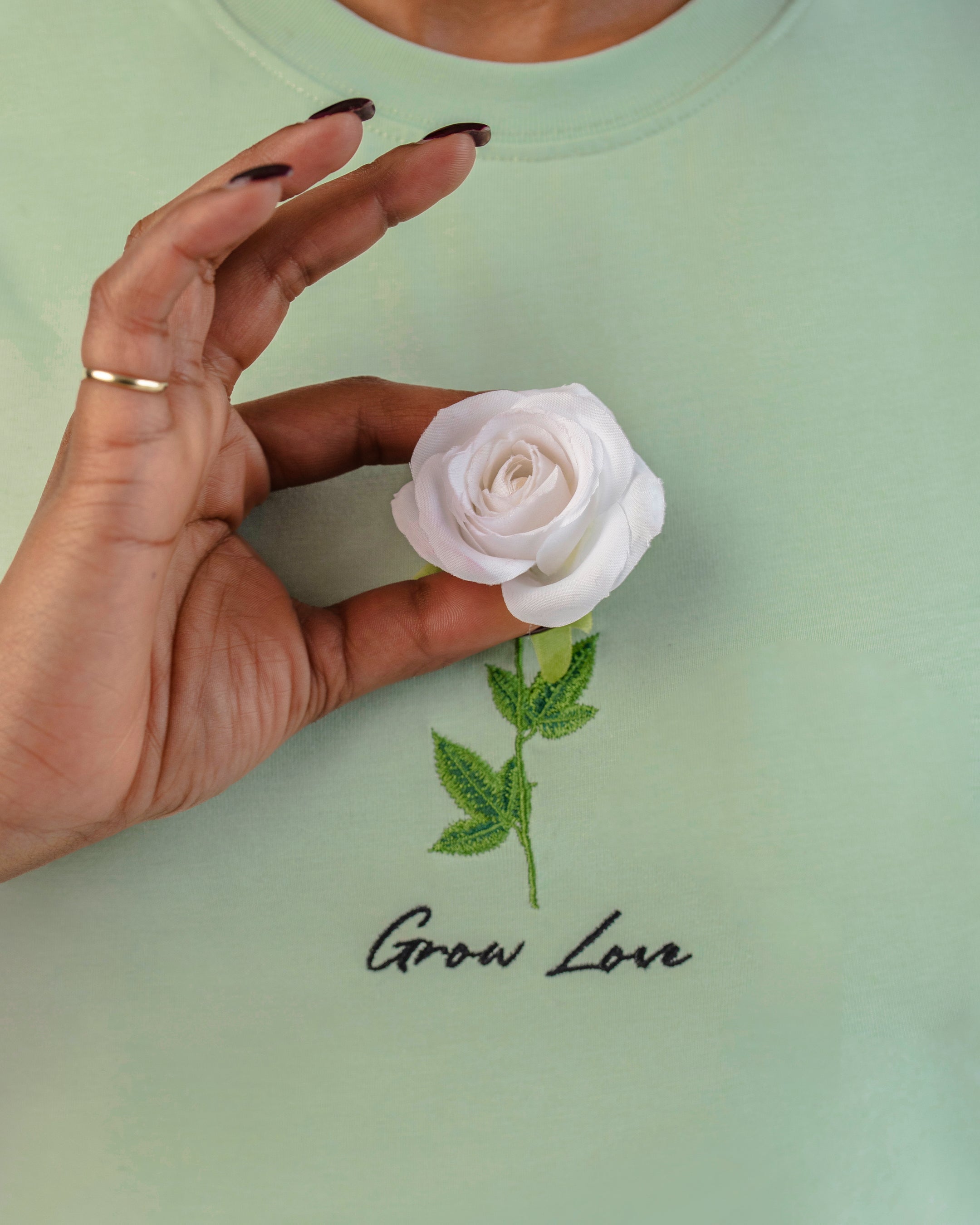 Sage Green Short Tee – Below the Bloom