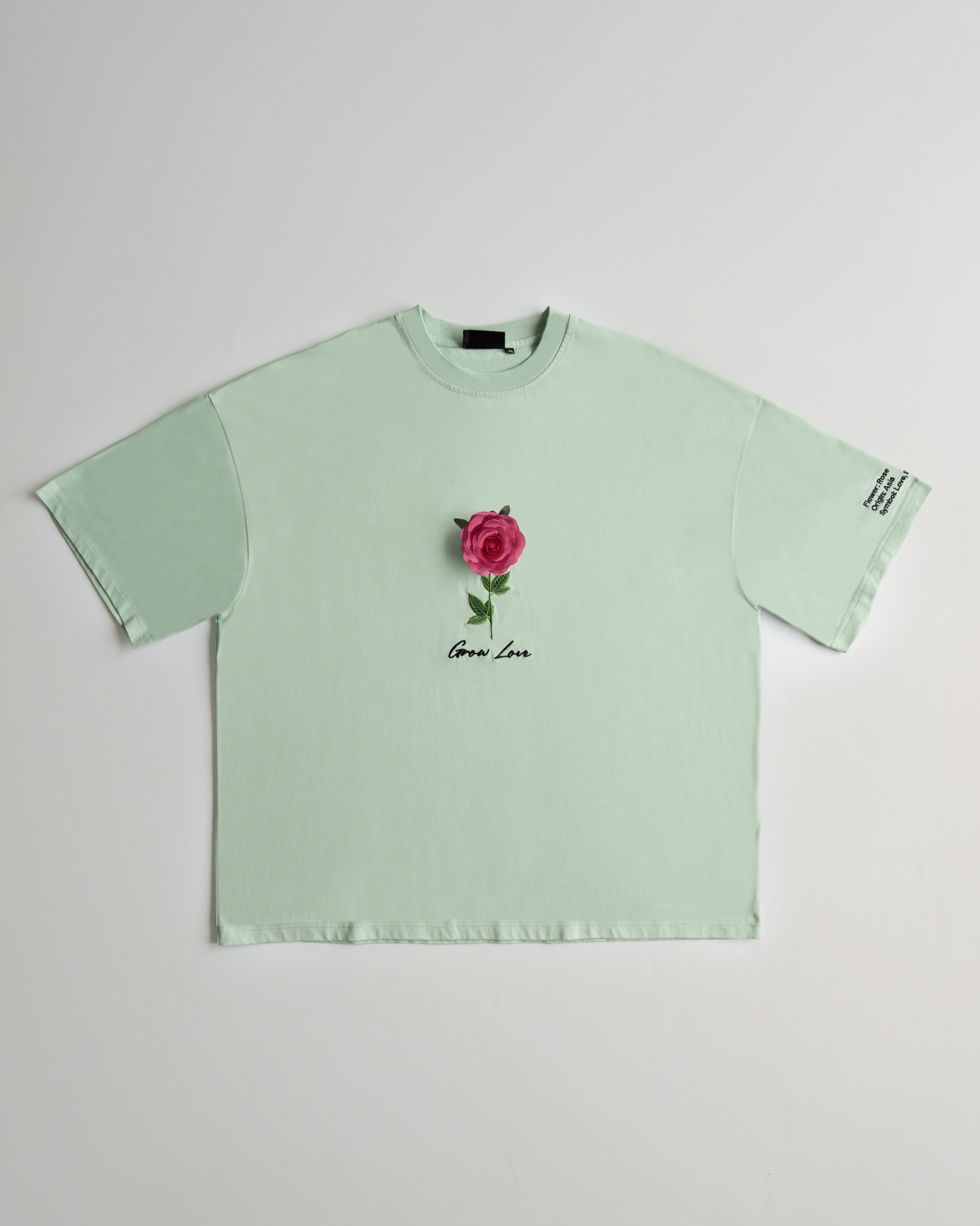 Sage Green Box Tee – Below the Bloom (+1 Flower)