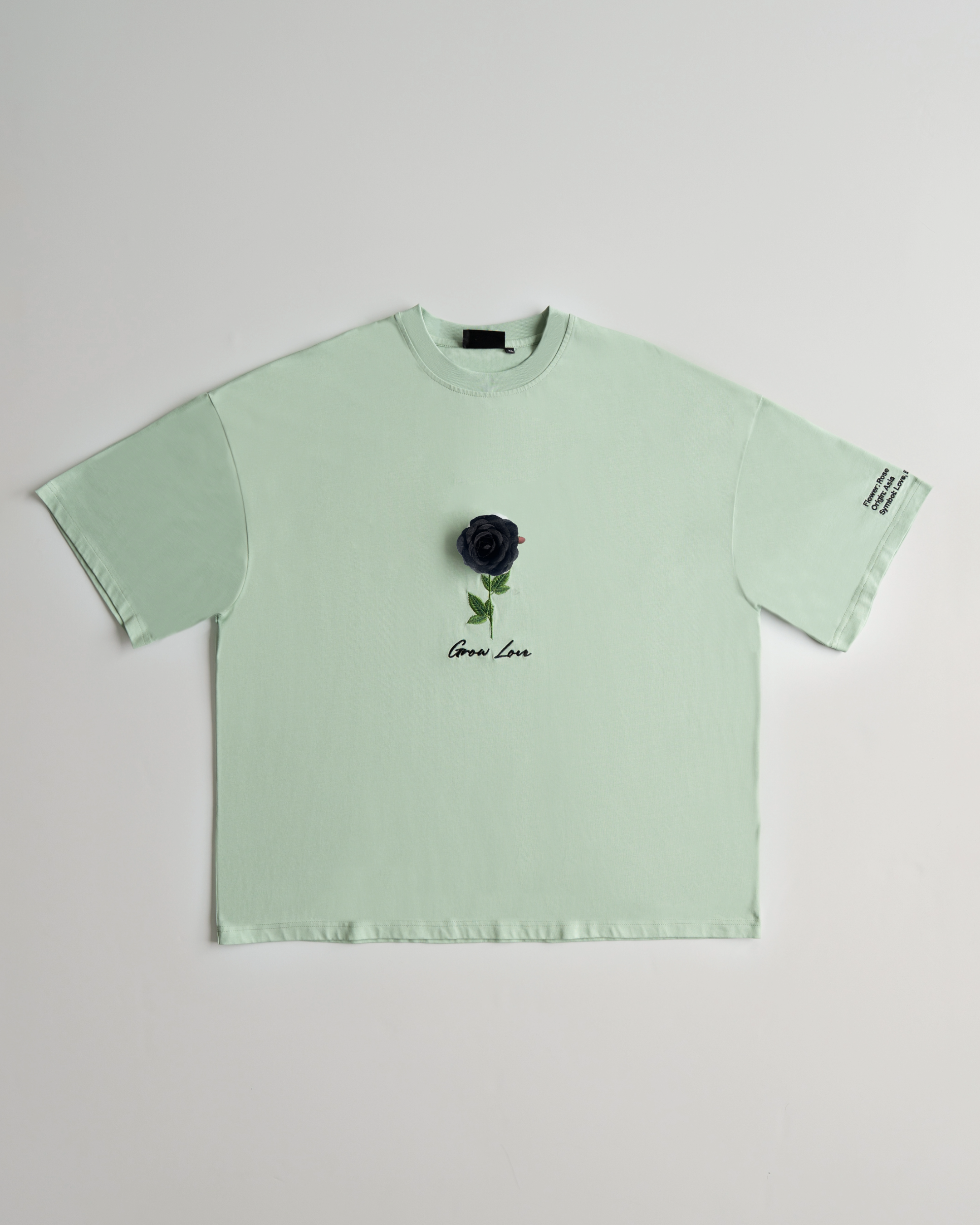 Sage Green Box Tee – Below the Bloom (+1 Flower)