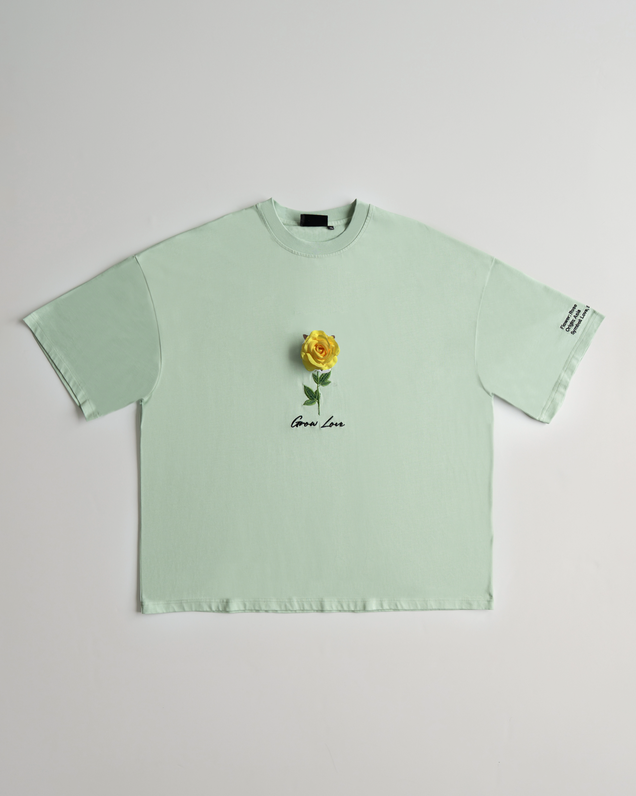 Sage Green Box Tee – Below the Bloom (+1 Flower)
