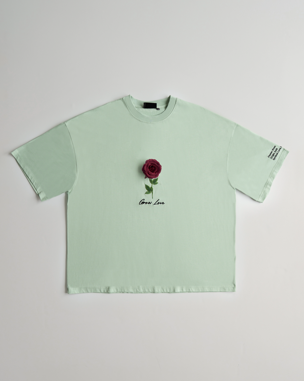 Sage Green Box Tee – Below the Bloom (+1 Flower)