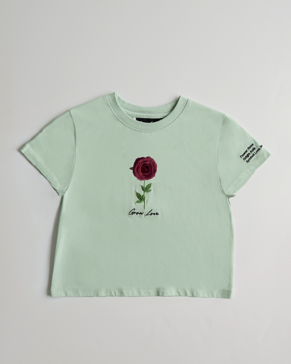 Sage Green Short Tee – Below the Bloom (+1 Flower)