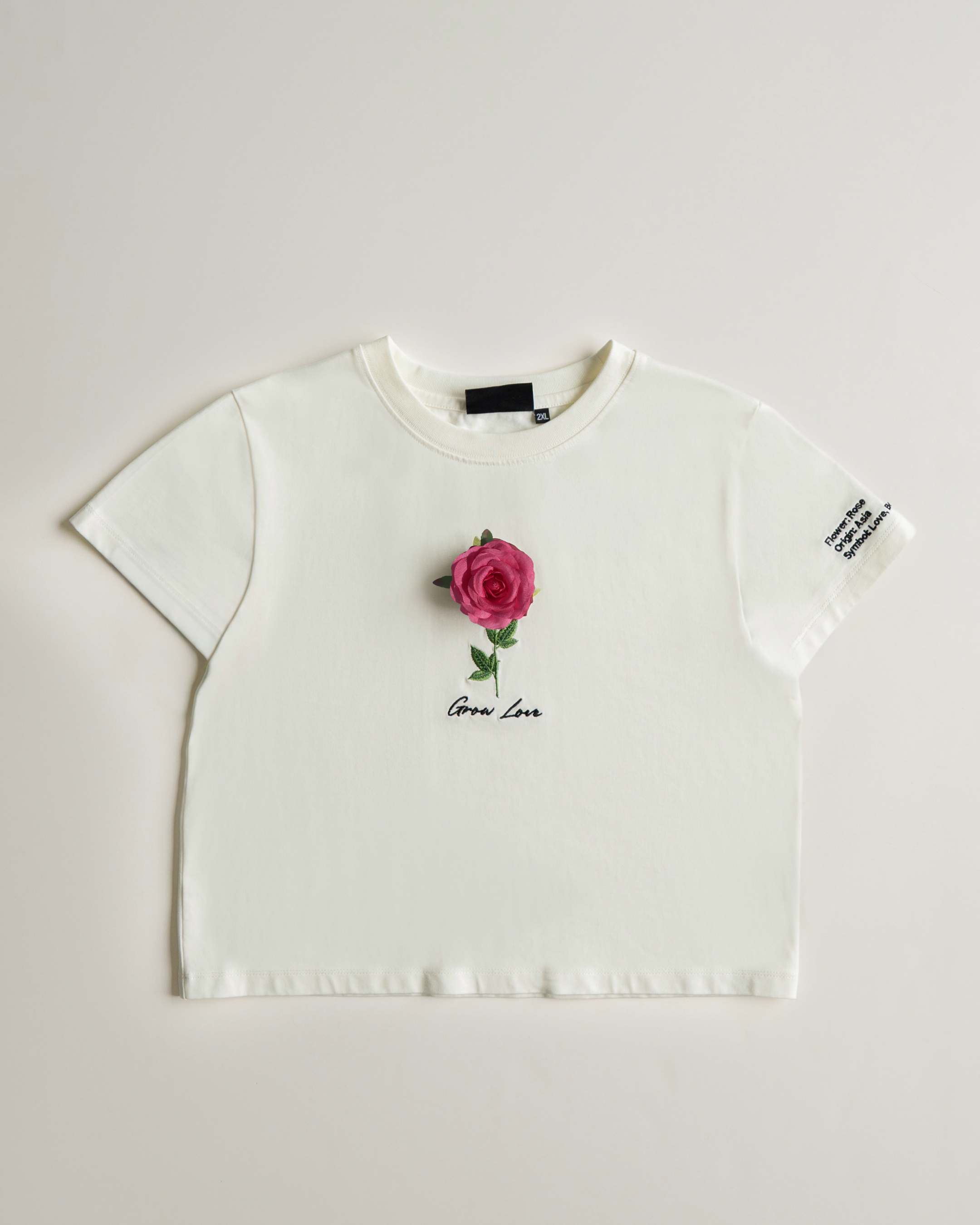 Off White Short Tee – Below the Bloom (+1 Flower)