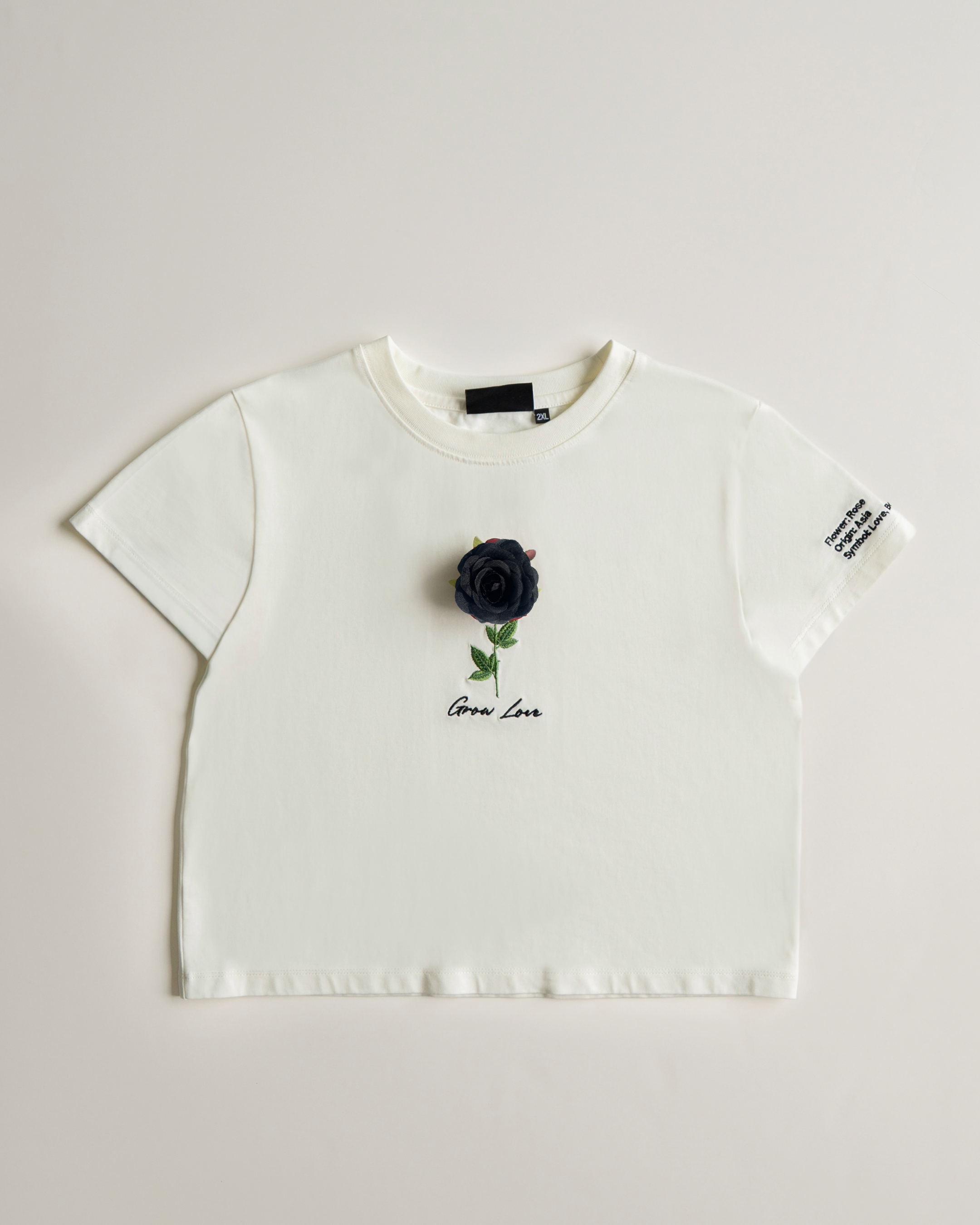 Off White Short Tee – Below the Bloom (+1 Flower)