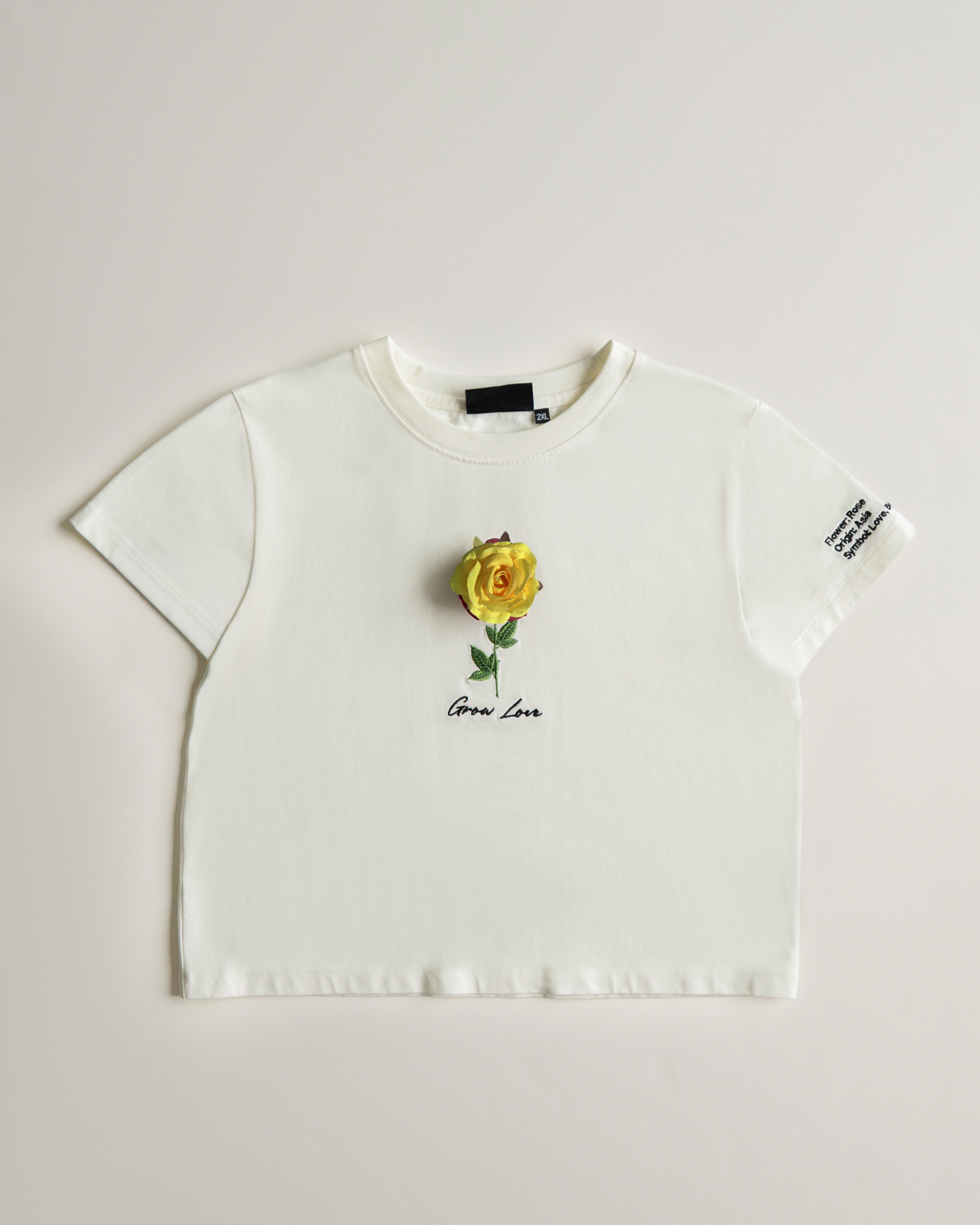 Off White Short Tee – Below the Bloom (+1 Flower)