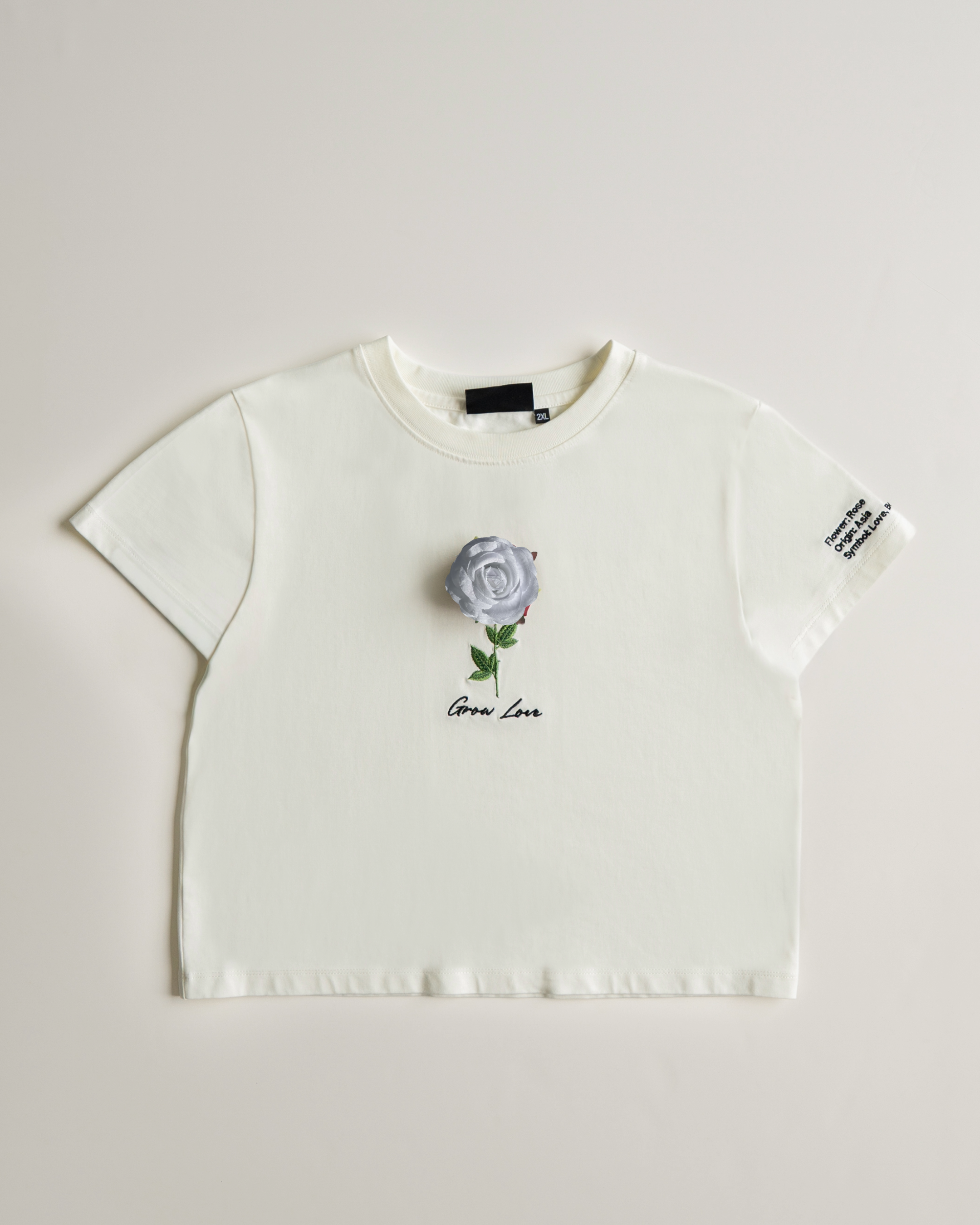 Off White Short Tee – Below the Bloom (+1 Flower)