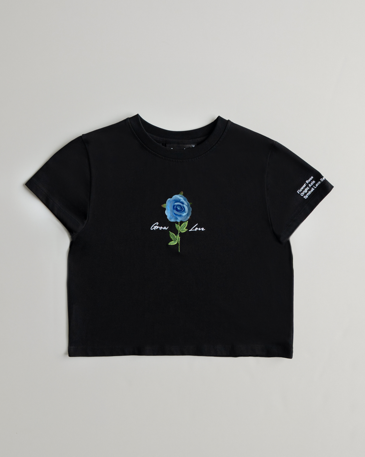 トップス Floracore 26ss 1st Flower T-shirt black Black Women's Crop Top + Flower – In Between Bloom | Grow Love