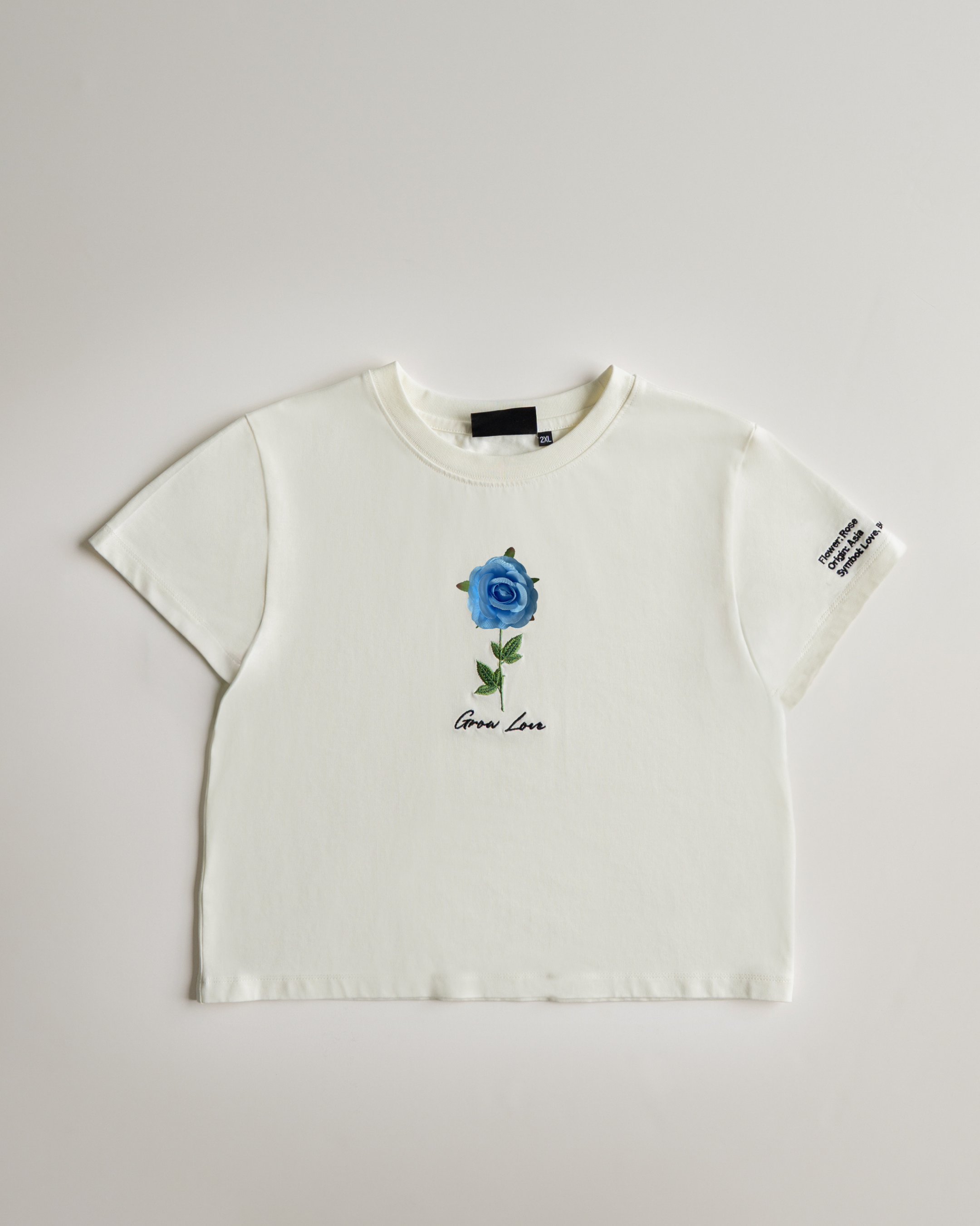 Off White Short Tee – Below the Bloom (+1 Flower)
